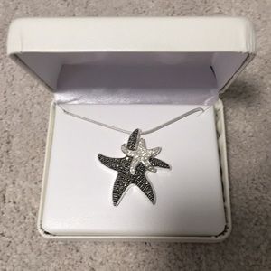 18 in Plated Silver Starfish Necklace